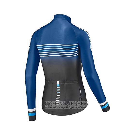 2019 Cycling Jersey Giant Race Day Blue Black Long Sleeve And Bib Tight